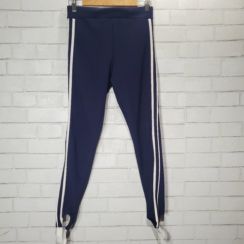 Forever 21 blue stripe athletic leggings